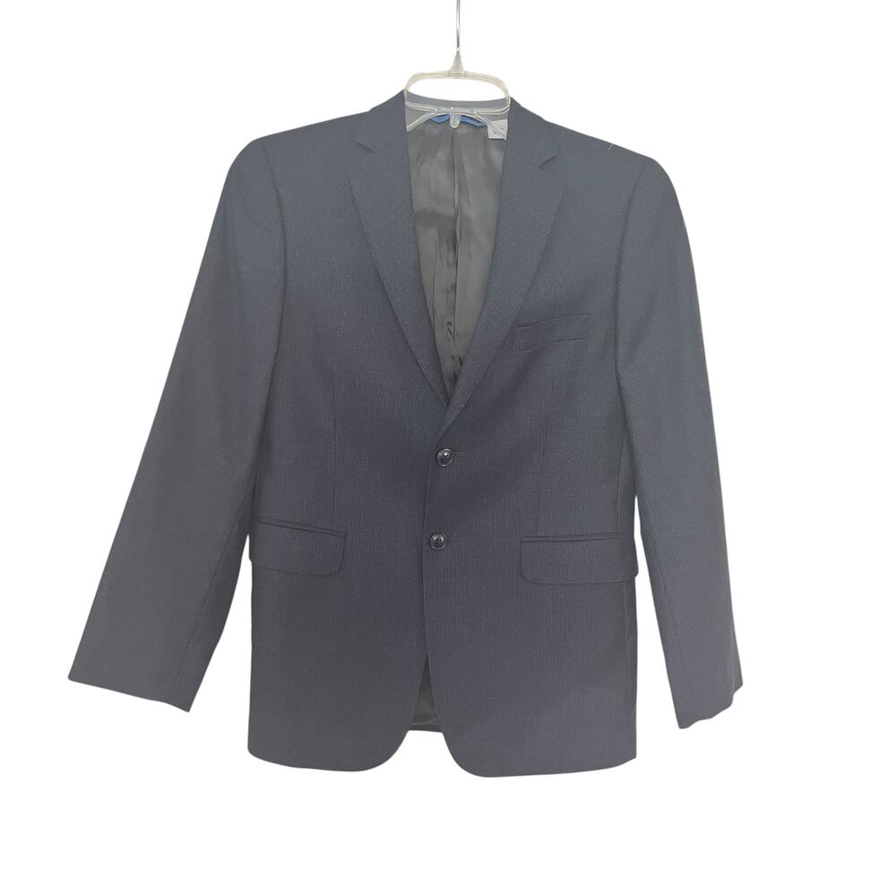 Joseph Aboud Boys Black Tweed Wool Suit Jacket - Size 12R